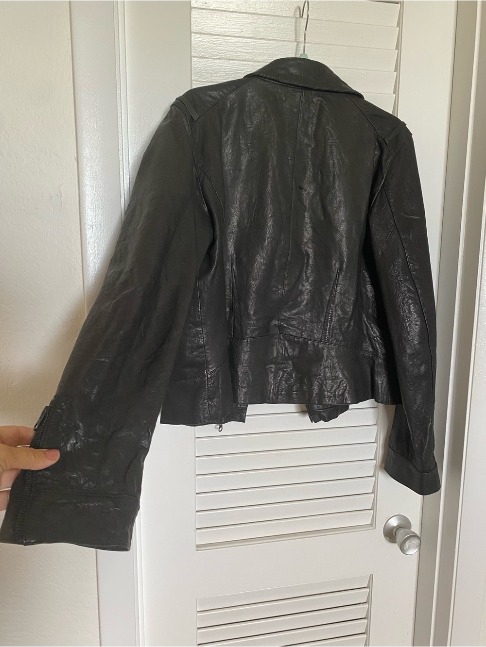 A/X Armani Exchange Black Leather Jacket - Women's